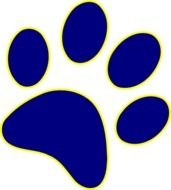 Yellow Paw Print Clip Art N5