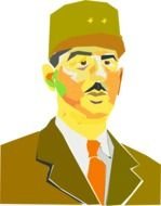 Charles De Gaulle Resistance Leader During World War 2 Wpap Portrait