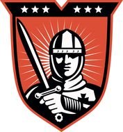 Crusader shield Logo clipart
