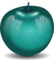 Apple With Water Drops Vector Clip Art