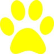 Yellow Paw Print Clip Art N6