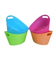 plastic colorful buckets