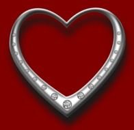 Diamond Heart Clip Art N3