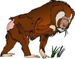 angry Baby Monkey drawing