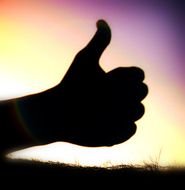 Thumbs Up as a silhouette