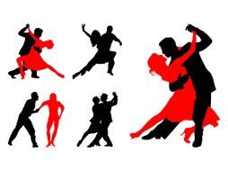 Dancing Couple Silhouette drawing