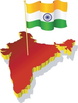 India Map And Flag Clip Art