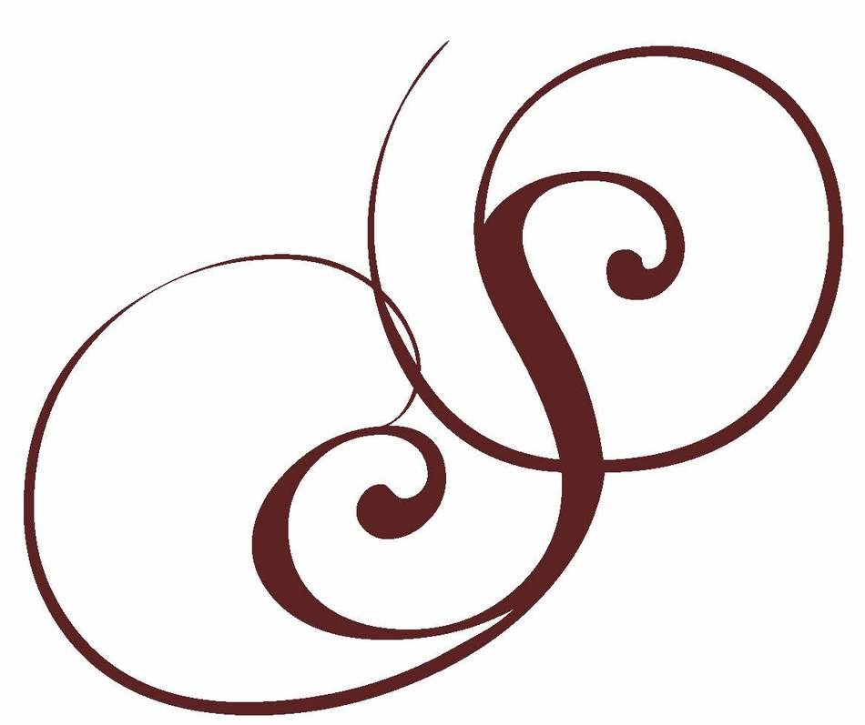 decorative swirl on the black background