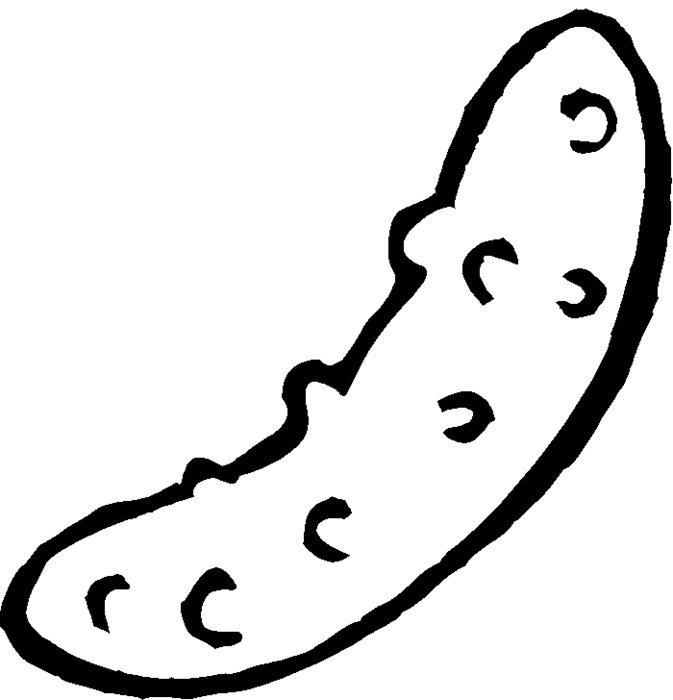 Black And White Pickle Clip Art N9