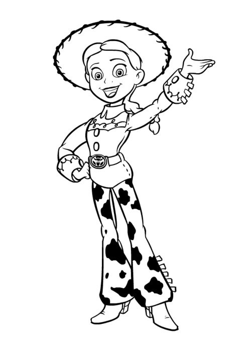 Jessie Toy Story Coloring Page drawing