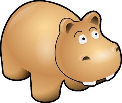 Cartoon Hippo Clip Art N13