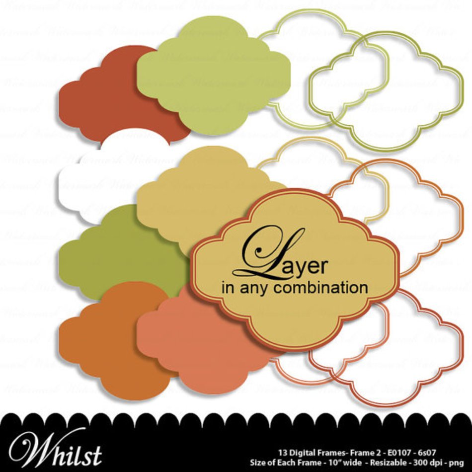 Late Summer Early Fall Mix And Match Fill Colors amp Frame