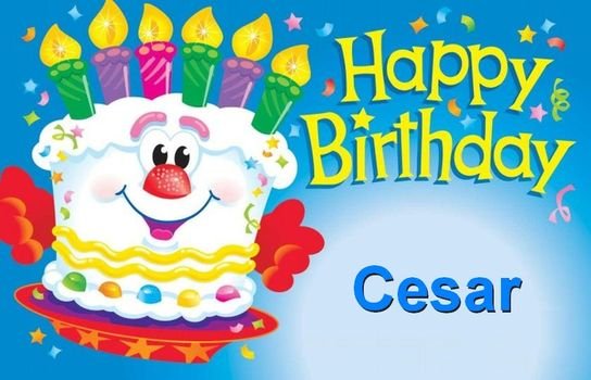 wallpaper Happy Birthday to Cesar
