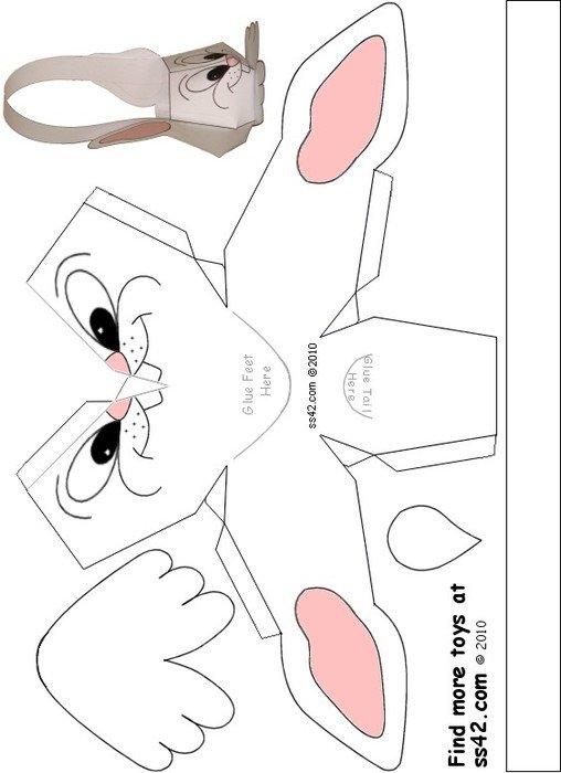 Paper Easter Basket Template Printable
