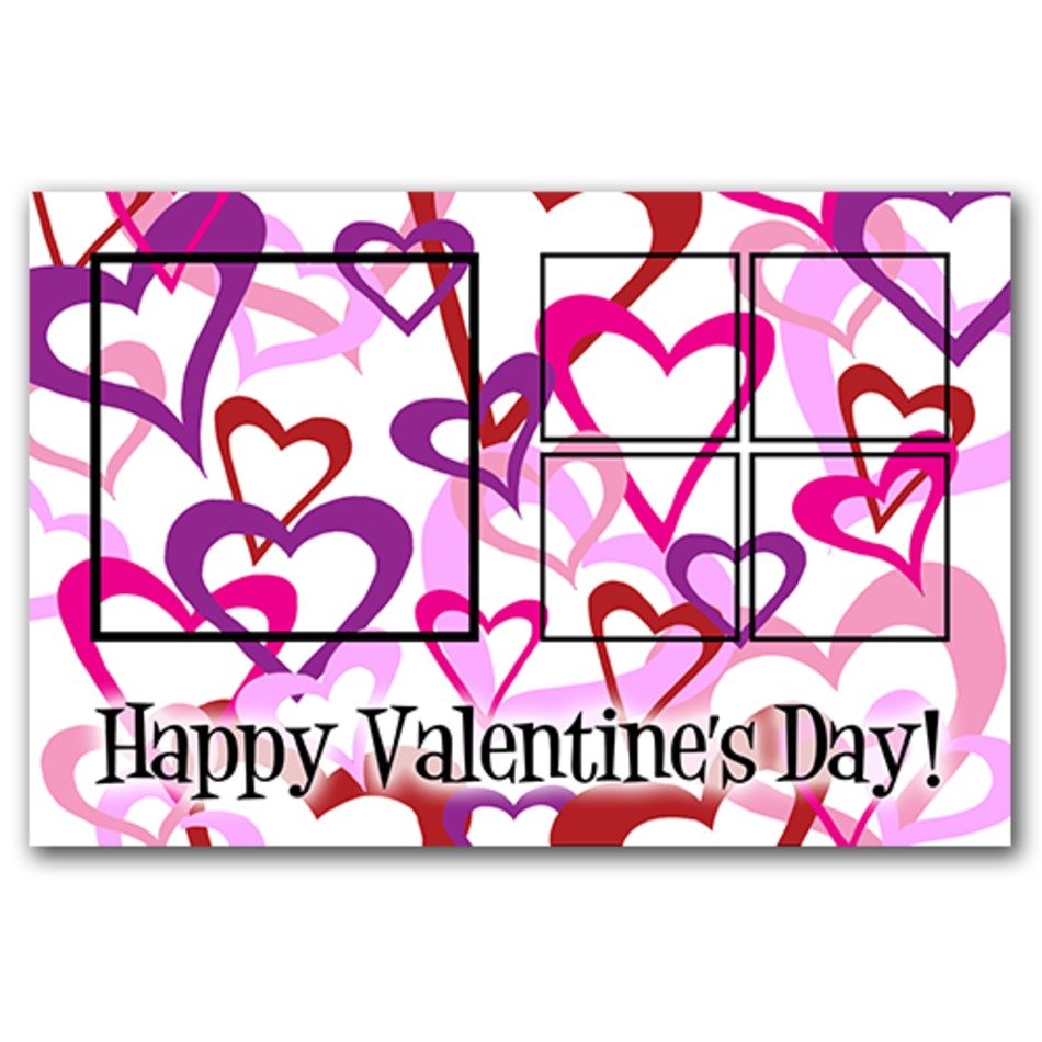 DesignAbility Products Valentine Hearts 5 Frame PSD Template