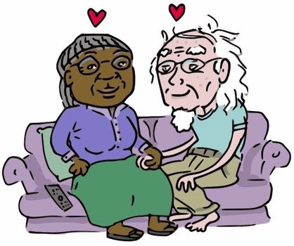 Free Clip Art Growing Old Together N2