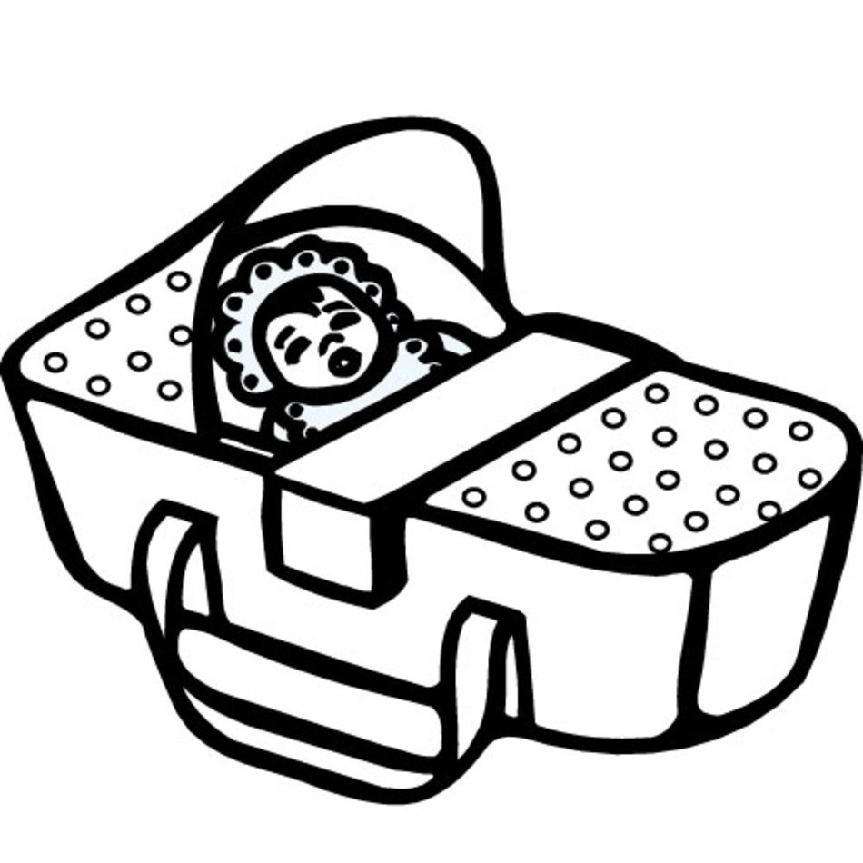 Baby Crib Clip Art N15