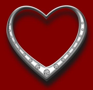 Diamond Heart Clip Art N3