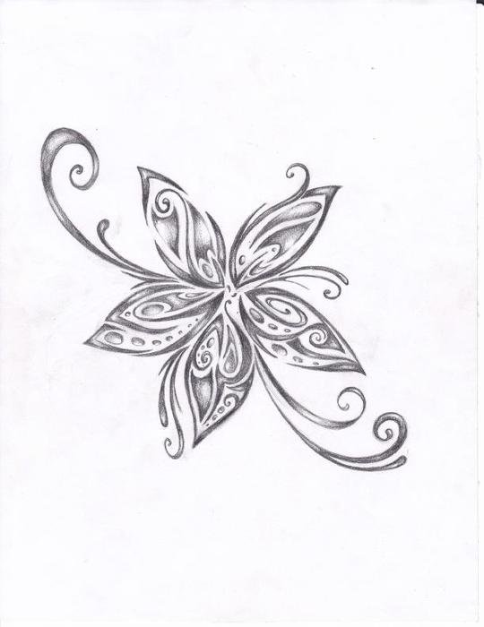 Tribal Flower Tattoo Designs