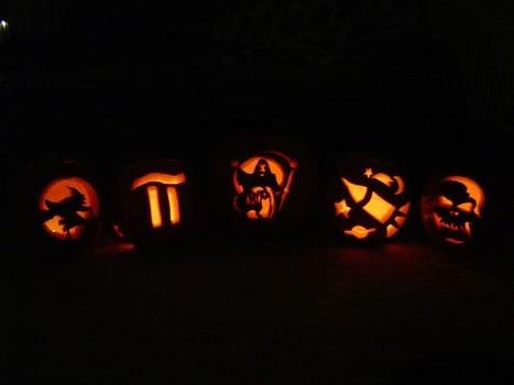 pumpkins for halloween in the dark as a picture for clipart