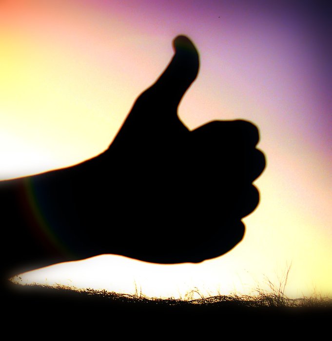 Thumbs Up as a silhouette