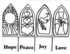advent wreath coloring page