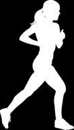 Female Runner Silhouette Clip Art drawing