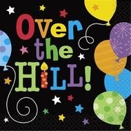 Over The Hill, colorful Birthday greeting