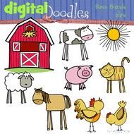 Colorful Digital Doodles clipart