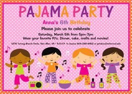 pajama party invitation