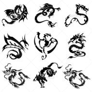 Tattoo Vector Tribal Dragons