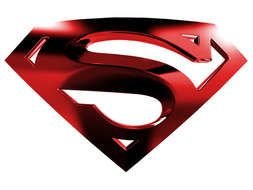 big RED Superman Logo drawing