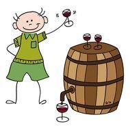 Cartoon Wine Glass N2