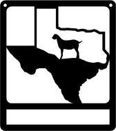 silhouette of a goat on a pictogram