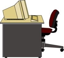 work Desk Clip Art drawing