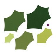 Christmas pattern, green Holly Leaves