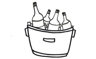 ice bucket with beer