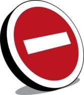 no entry road sign