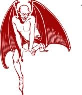 Devil Sitting Clip Art