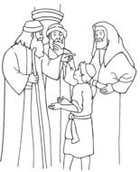 Jesus Lost In The Temple Coloring Page