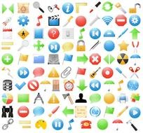 instruments, supplies and signs, set of icons
