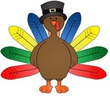 Clipart of Colourful Cute Turkey