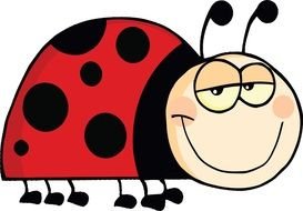 Grouchy Ladybug Clip Art drawing