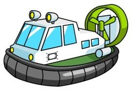 hovercraft on a black background