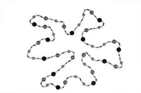 necklace with black and gray pearls