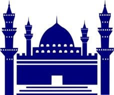 Blue Islam Mosque Clipart