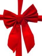 red bow for christmas present