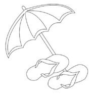 Summer Umbrella Coloring Page