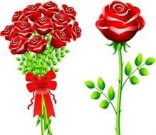Dozen Red Roses Clip Art