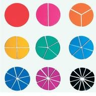 color Fraction Pie drawing